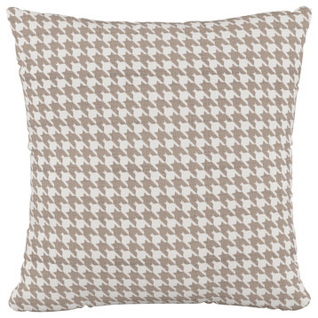 18" Decorative Pillow Polyester Insert, Chunky Houndstooth Neutral