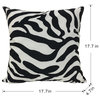 Zebra Decorative Pillow, Black and White