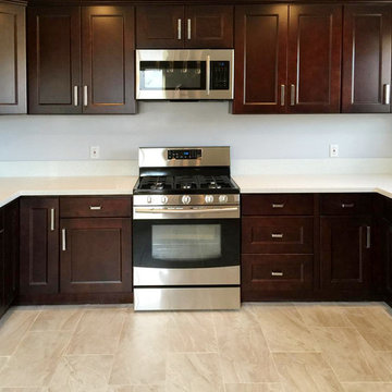 California Espresso Kitchen Cabinet