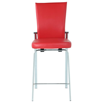 Motion Back Counter Stool, Red