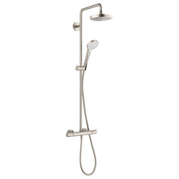 Hansgrohe 27254 Croma Select S Thermostatic Showerpipe 180 2-Jet - Brushed