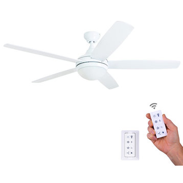 Prominence Home Ashby Ceiling Fan with Light and Remote, 52 inch, White