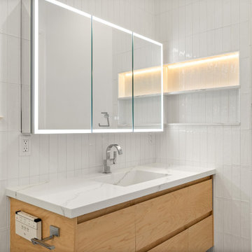 Contemporary Lit-Niche Bathroom by NextGen Home Builders in Los Angeles, CA