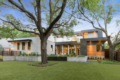 Contemporary exterior home idea in Dallas