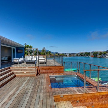 Open Deck on with Large Hot Tub on Lagoon