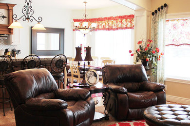 Inspiration for a transitional family room remodel in Boise