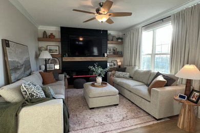 Transitional family room photo in DC Metro