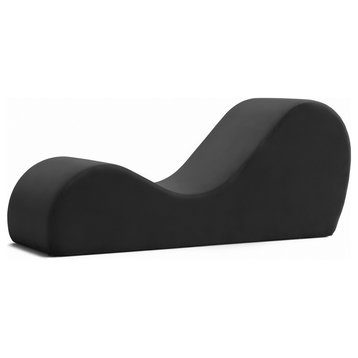 Avana Chaise Lounge Yoga Chair, Black