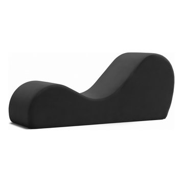 Avana Chaise Lounge Yoga Chair, Black
