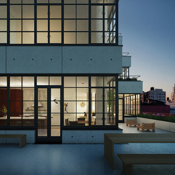 Brutalist buildings on 508 W 24th Street