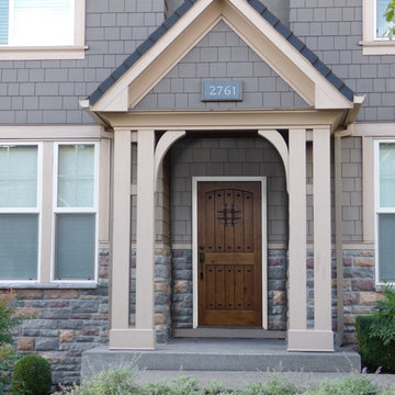 Exterior Pre-hun gKnotty Alder 2 Panel V-Groove Prime Jamb