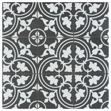 Harmonia Classic Black Ceramic Floor and Wall Tile