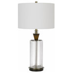 Cal - Cal BO-2987TB Sherwood - 1 Light Table lamp - Update your decor with this column style table lamSherwood 1 Light Tab Glass/Dark Bronze Wh *UL Approved: YES Energy Star Qualified: n/a ADA Certified: n/a  *Number of Lights: 1-*Wattage:150w E26 Medium Base bulb(s) *Bulb Included:No *Bulb Type:E26 Medium Base *Finish Type:Glass/Dark Bronze