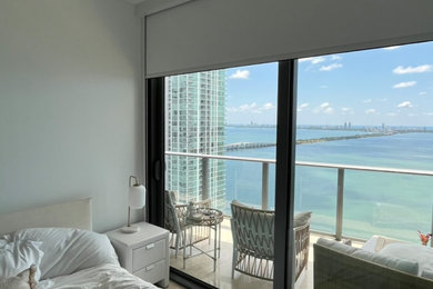 Inspiration for a modern bedroom remodel in Miami