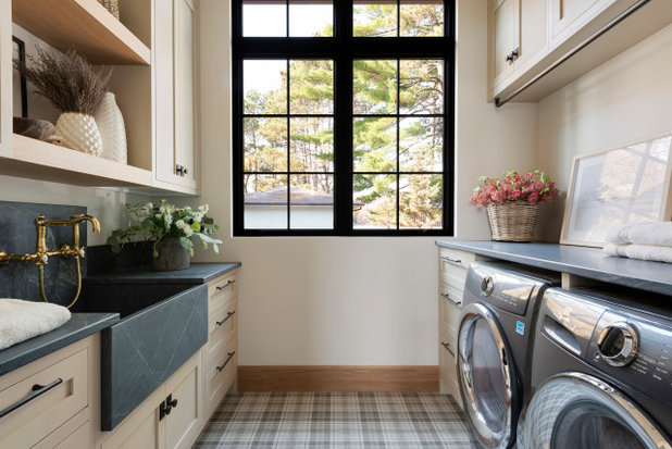 Rustic Laundry Room by Tays & Co Design Studios
