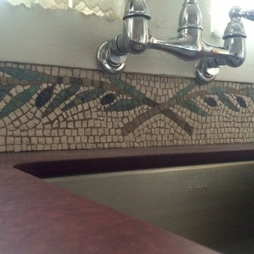 Mediterranean Mosaic Backsplash in Oakland