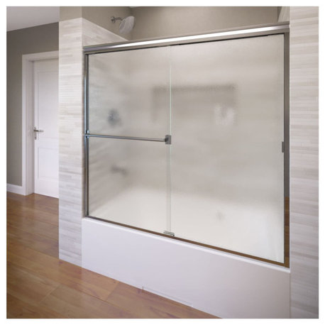 Basco CLCH05A5656OB Classic 56"H x 56"W Bypass Framed Tub Door - Chrome