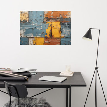Wall Art Rustic Farmhouse: Chromatic Decay Photorealism - Digital Artwork Loose