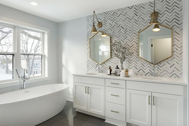 Bathroom - contemporary bathroom idea in Minneapolis