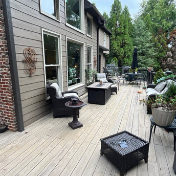 BEFORE - Deck Build Using Pressure Treated Pine with Timbertech Deck Lighting