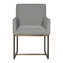 Max Sparrow - Ridley Dining Arm Chair Silver - Dining Chairs