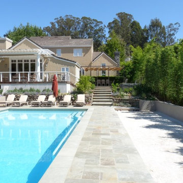 Sonoma County Pool House and Back Yard Recreation Features