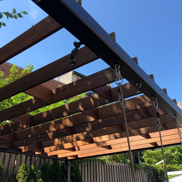 Brooklyn backyard with small playground