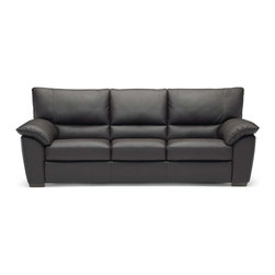 Natuzzi Editions Leather 3 Cushion Sofa B632 - Sofas