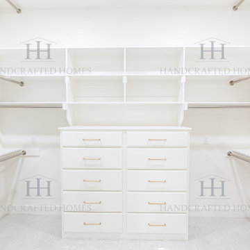 Luxury Walk-In Primary Closet | Custom Home by Handcrafted Homes