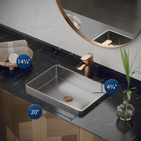 Karran Cinox Stainless Steel Rectangular Drop In Sink, Stainless Steel