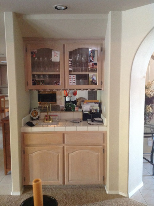 Converting Small Wet Bar Area To A Desk Office