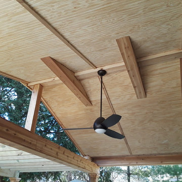 Pergola & Ceiling Finish on Open Porch in Glen Ellyn, IL
