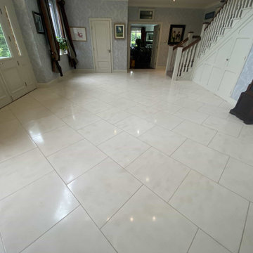 Cleaning a Stunning Pale Limestone Hallway Floor in Toft