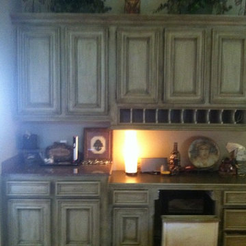Kitchen Faux Painted Cabinets