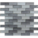 GL Stone Tile - Random Metallic Stripped Glass Mosaic Tile, Light Gray and Silver, 11 Sheets - Glossy glass and stone mosaic tile is one of the most popular tile for the interior wall and floors. This beautiful combination shades of light Gray and silver polished finished creates a sleek and attractive design to any room. The mesh backing not only simplifies installation, it also allows the tiles to be separated which adds to their design flexibility. These tiles will give a luminescent quality to any kitchen or any decorated spot in any room. Each sheet measures 12"x 12"( 1 sq. ft.) This mosaic tile is great for shower surround, bathroom floor, kitchen backsplash, or wall feature.