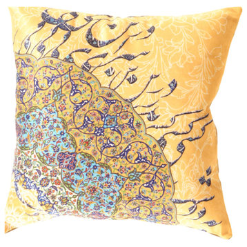 Traditional Calligraphy Velvet Pillow 16"x16"