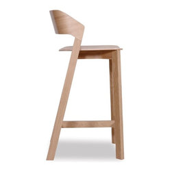Merano Natural Oak Bar Stool by Alex Gufler for TON - Bar Stools And Counter Stools