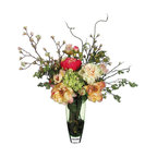 Long, Low Floral Centerpiece - Rustic - Artificial Flower Arrangements