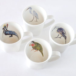 Set of 4 Ocean Bird Mugs - Products