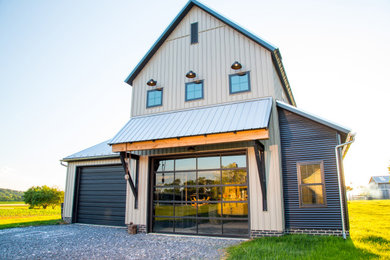 Inspiration for a modern one-car garage remodel in Atlanta