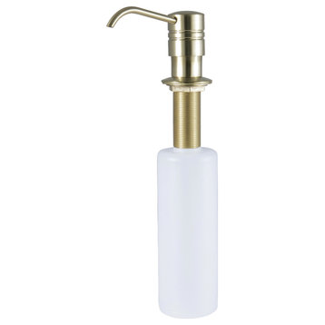 Kingston Brass Straight Nozzle Metal Soap Dispenser, Brushed Brass