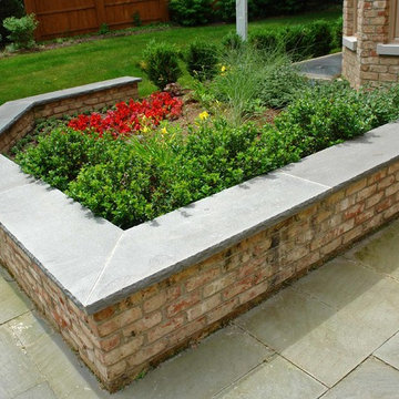 Entrances, Walkways, Seatwalls, Planters and Patio with Fire Pit