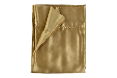 100% Silk Pillowcase, Silk Charmeuse, Bronze, Standard