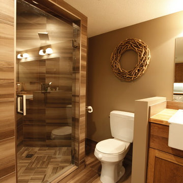 basement dance studio, laundry, bathroom