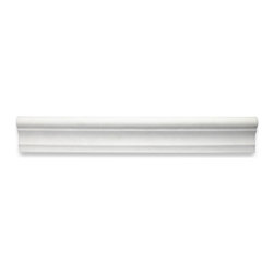 Stone Center Corp - Thassos White Marble Chair Rail Trim Molding 2x12 Honed, 1 piece - Accent Trim And Border Tile
