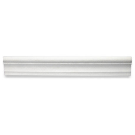 Thassos White Marble Chair Rail Trim Molding 2x12 Honed, 1 piece
