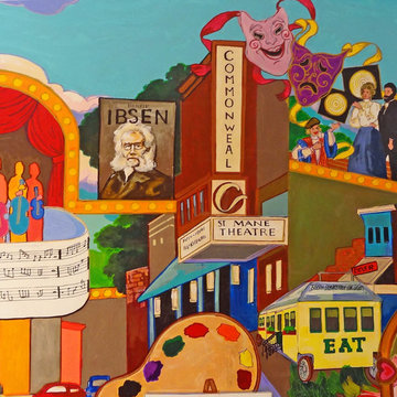 Mural, public library