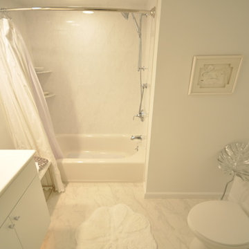 Dazzling White Hall Bathroom