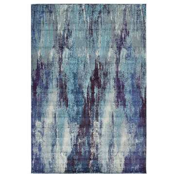 Unique Loom Blue Lilly Jardin 6' 0 x 9' 0 Area Rug