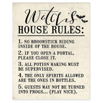 Witch's House Rules 8"x10" Easelback Canvas